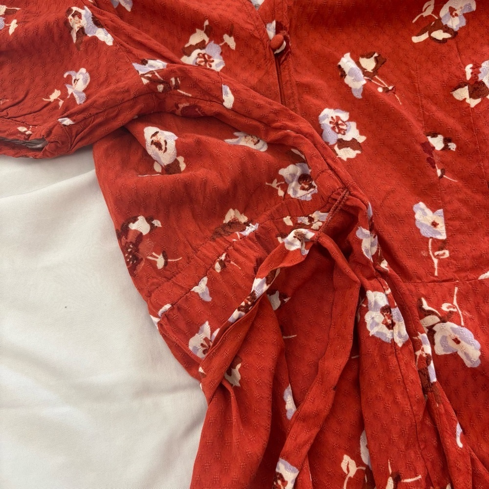 Universal Thread Red Floral Midi Dress - Picture 11 of 13
